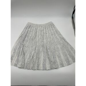 7 for All Man Kind Pleated Midi Skirt w /Dalmatian Dot Print Sz S Modern EUC